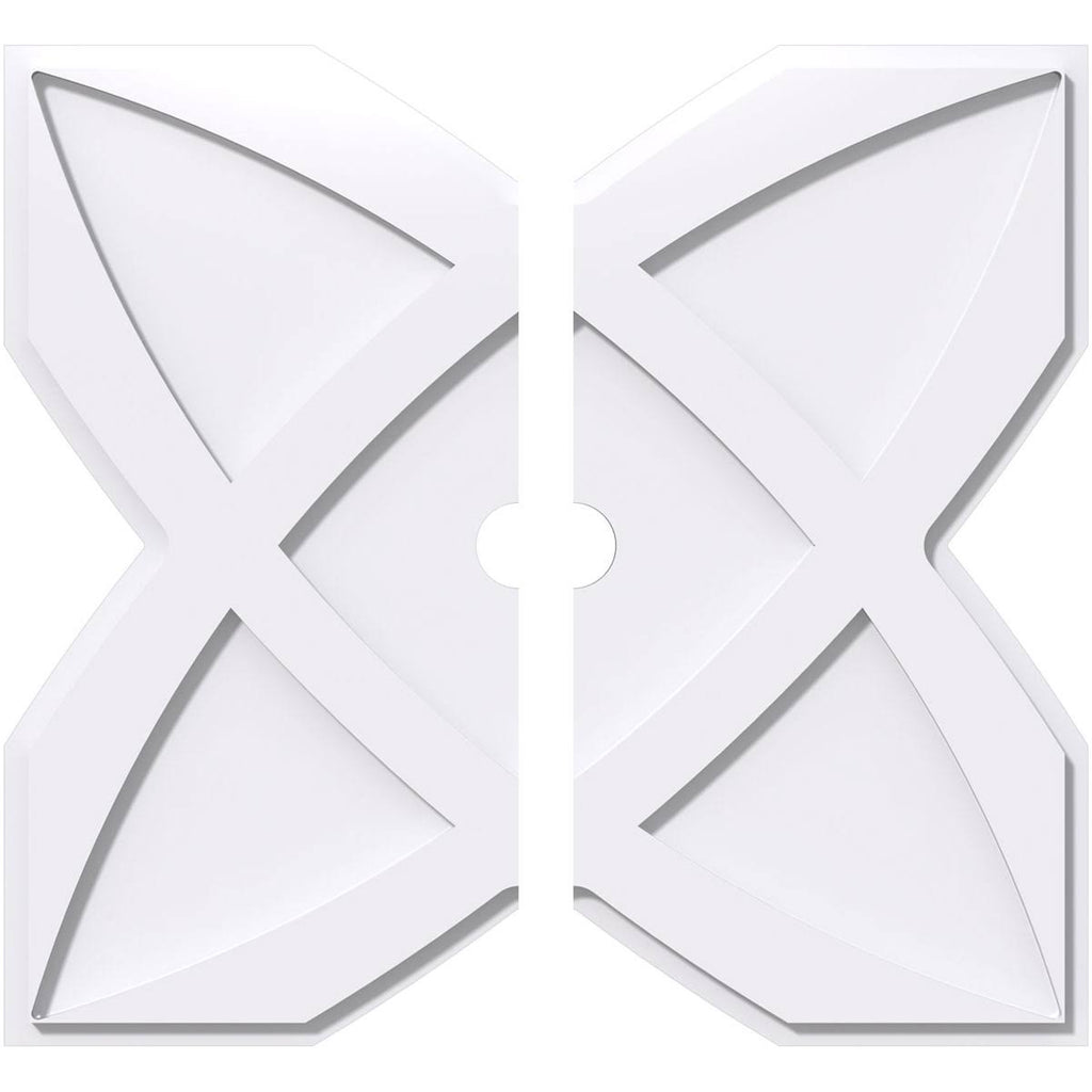 32x22OD x 3x22ID x 11x22C x 1x22P PVC Contemporary Ceiling Medallion D656759