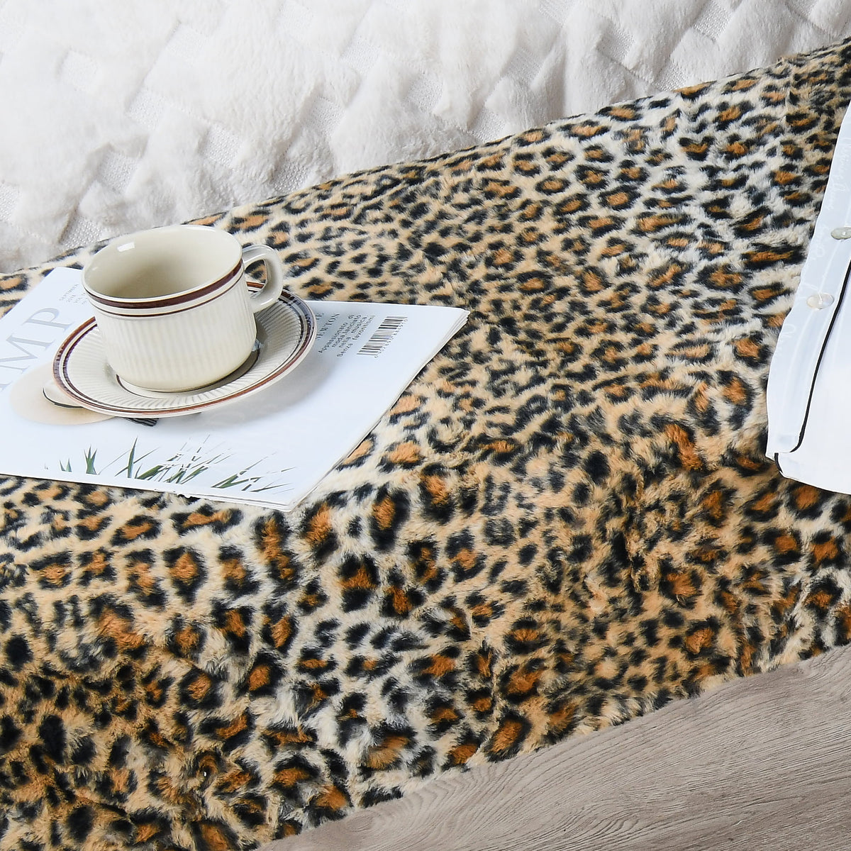 Faux Fur Ottoman A67532