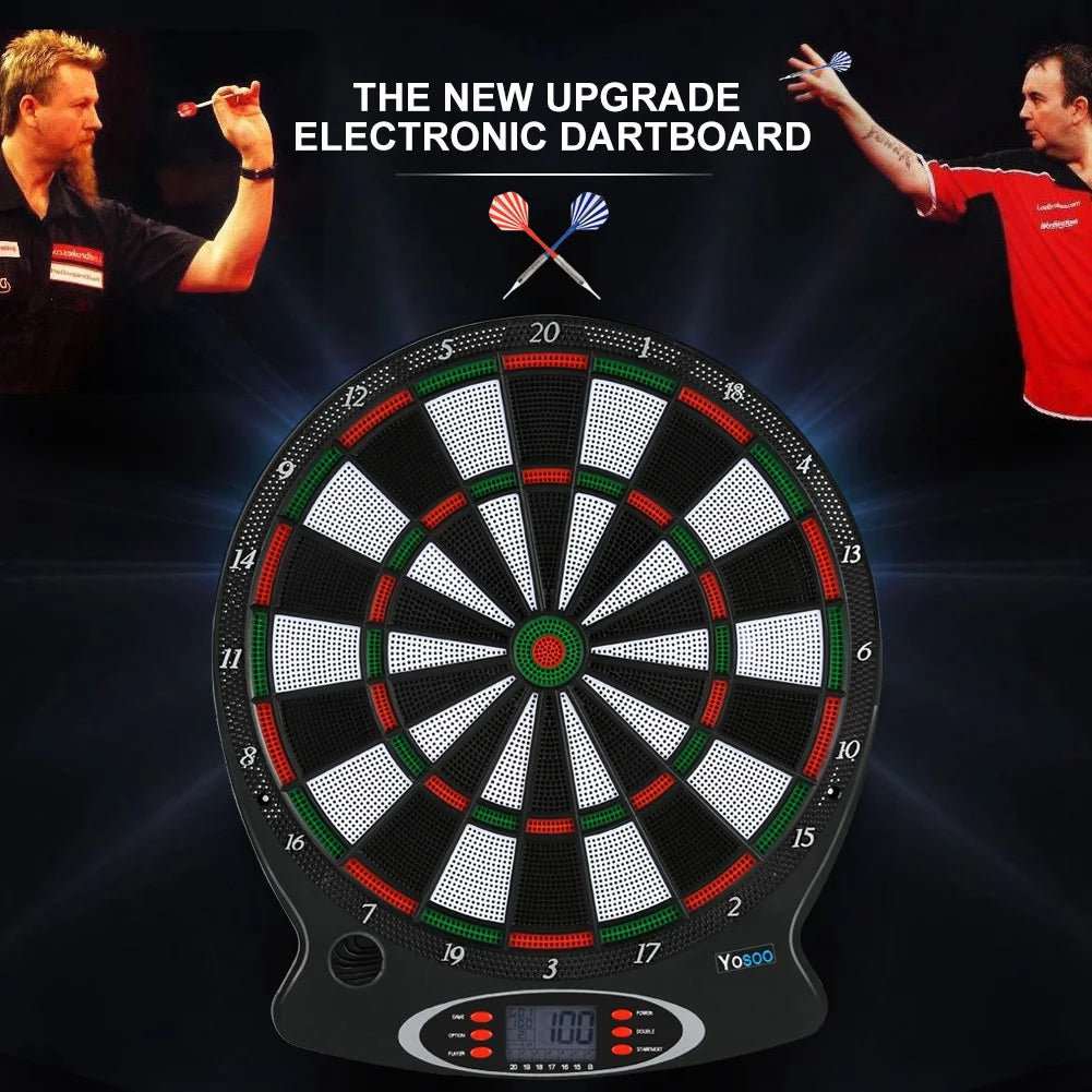 Electronic Hanging Dartboard with 6pcs Darts Q9788