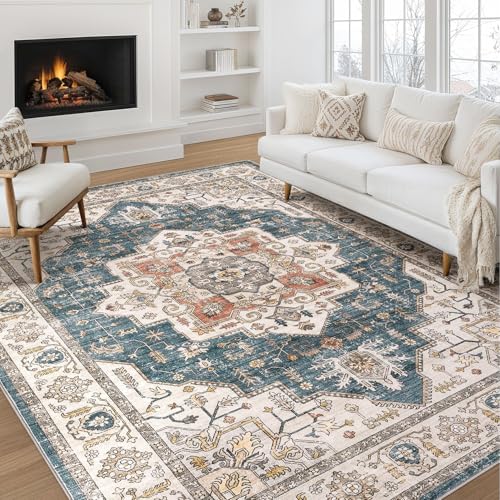 10x14 Washable Vintage Area Rug E795