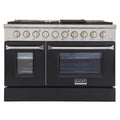 48 Pro-Style Natural Gas Dual Fuel Range with 4 Burners in Black O27241
