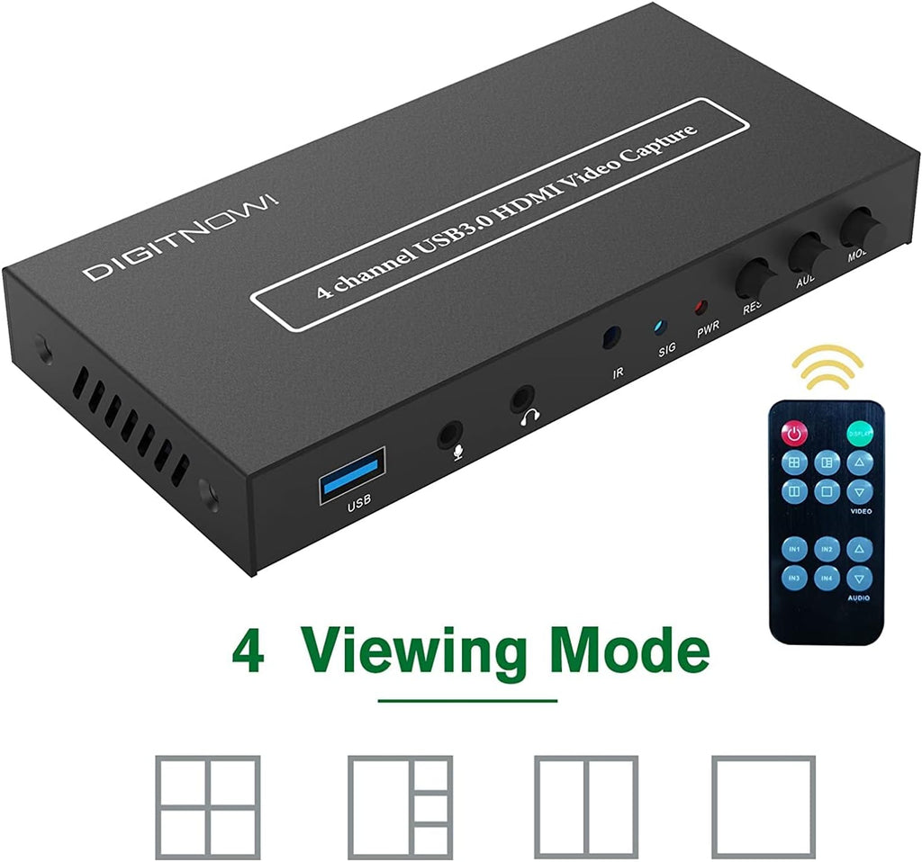 4 Channel USB3.0 HDMI Video Capture Card, 1080P 60fps Q62811