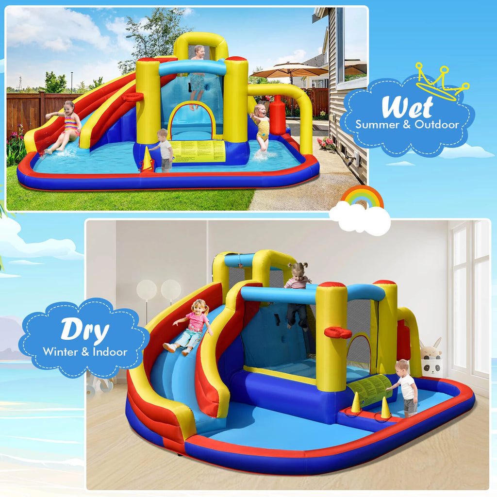 7-in-1 Kids Inflatable Water Slide Park B227