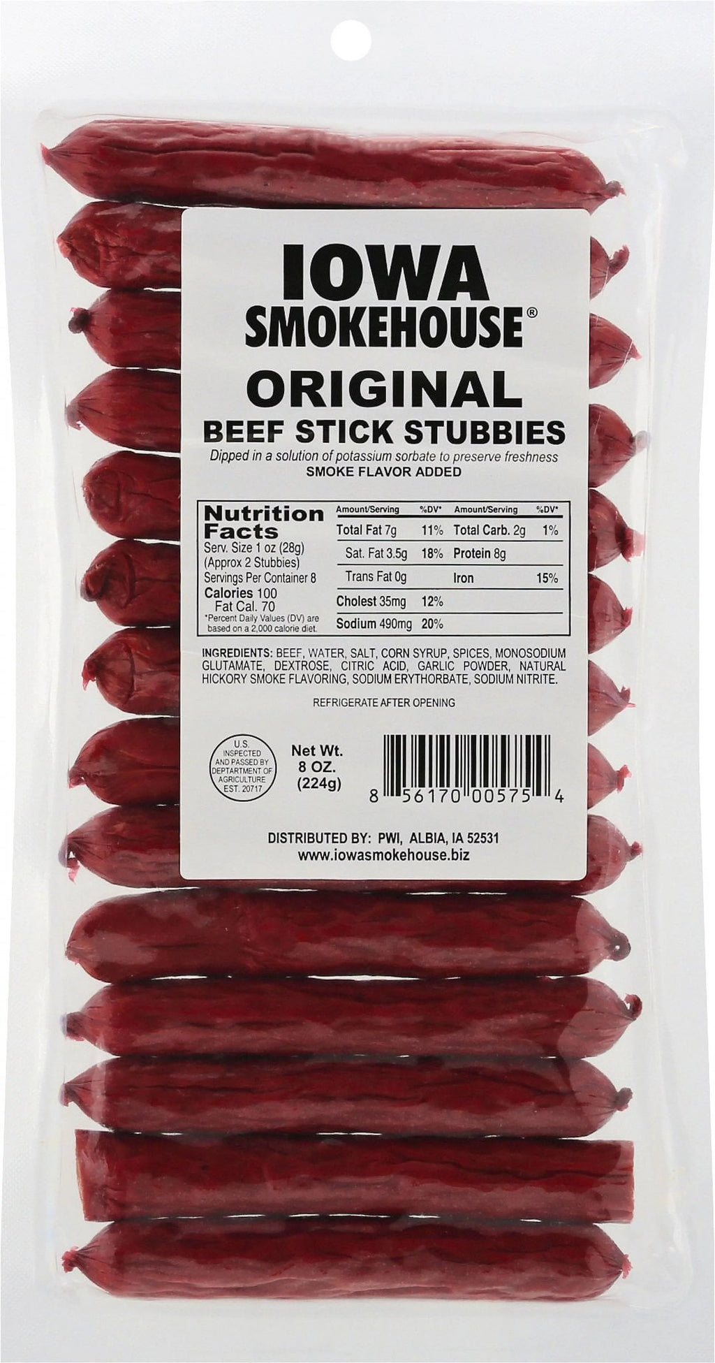 8 oz Original Flavor Beef Stick Stubbies Pack of 12 W145439