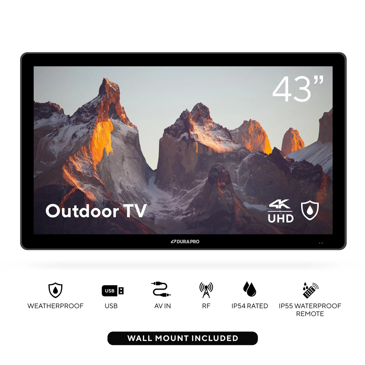 43" Outdoor 4K UHD LED TV with Waterproof Remote W216