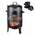 3 in 1 Vertical Charcoal BBQ Smoker Grill L505621