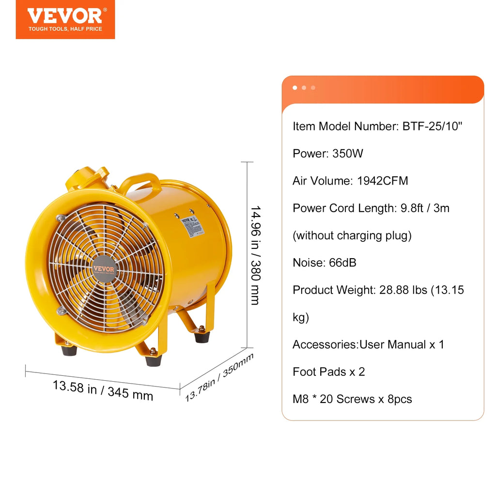 10" Portable Extractor Fan Blower F147744