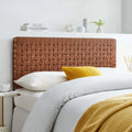 Full Vegan Leather Headboard in Walnut Brown P9710