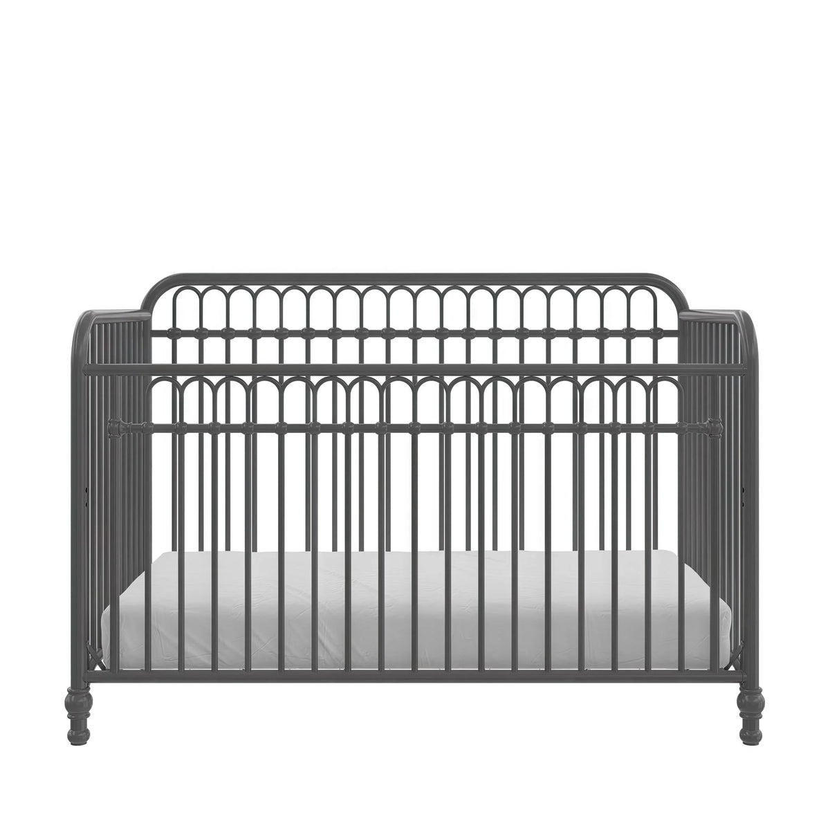 Gray Convertible Metal Crib L97757