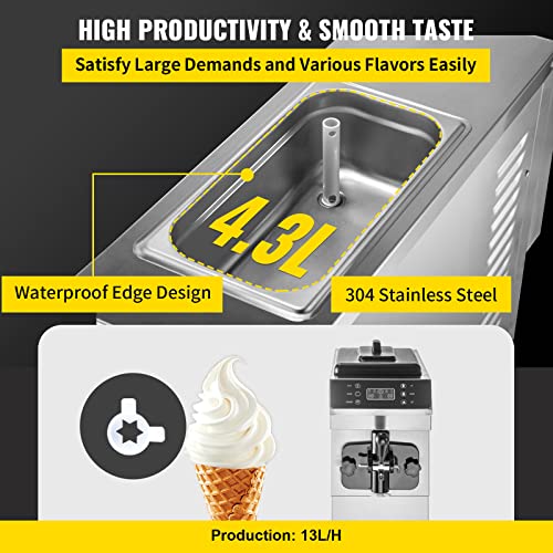3.4 Gal/H Single Flavor Soft Serve Ice Cream Machine F388945