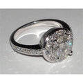 2.51 CT Round Diamond Pave Engagement Ring, 14K White Gold, Size 6.5 W460992