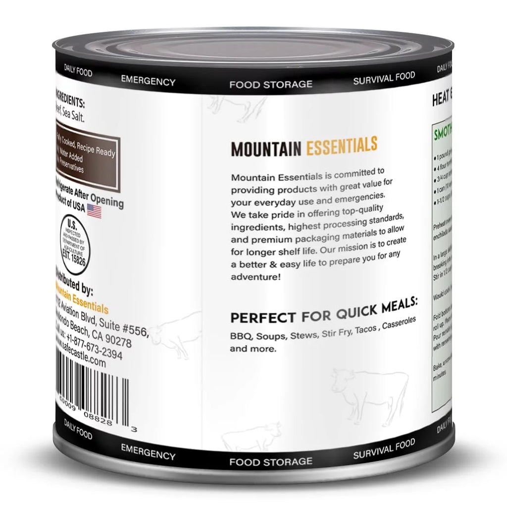 6 Cans Pack Canned Ground Beef 28 Ounce Cans Fully Cooked W10522