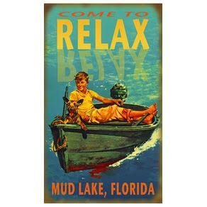 18X30 Metal Lake Cabin Sign M77059