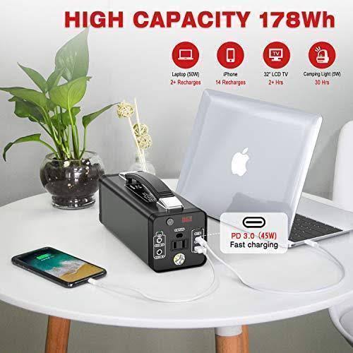 Portable Power Station 178Wh Solar Generator with 110V Z609