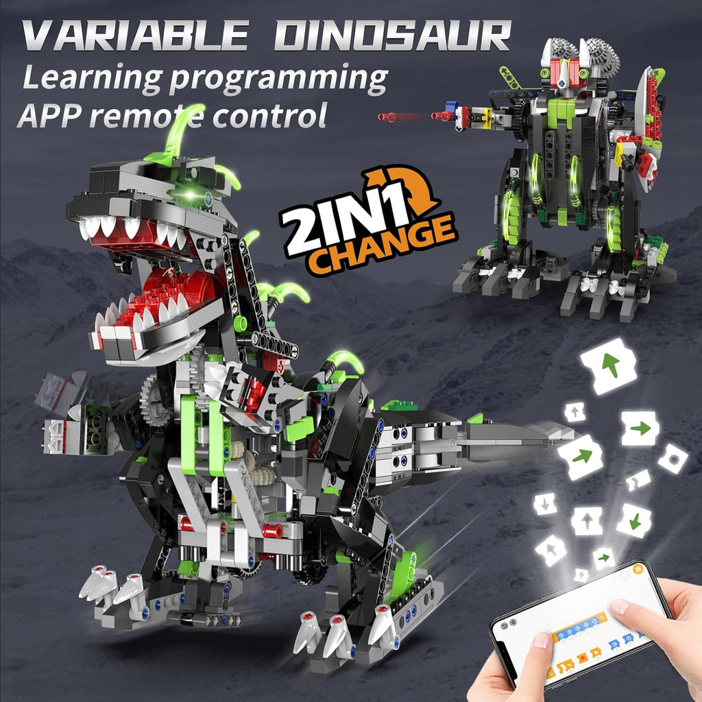 2 in1 Dinosaur Robot Building Kits X83878