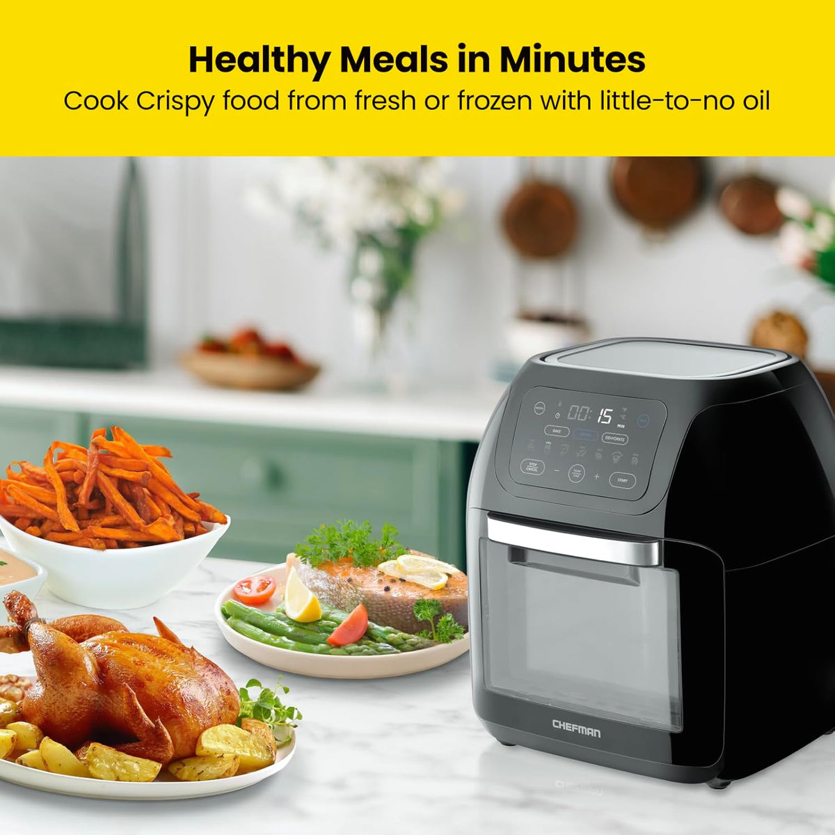 10L 3.6Qt Air Fryer with Rotisserie U2610