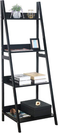 4 Tier Walnut Ladder Shelf Bookshelf Q891