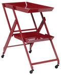 Red Folding Server Cart M91656