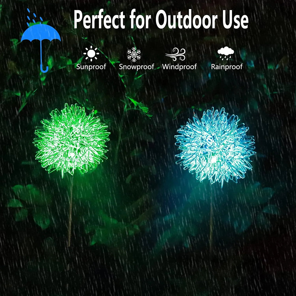 4 Pack Waterproof Solar LED Garden Lights W4887