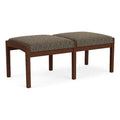 Brown 2-Seat Fabric Waiting Reception Bench P263676