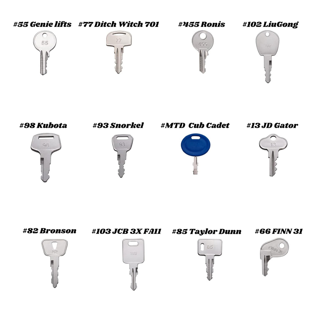 67 Keys Master Construction Ignition Key Set N24128