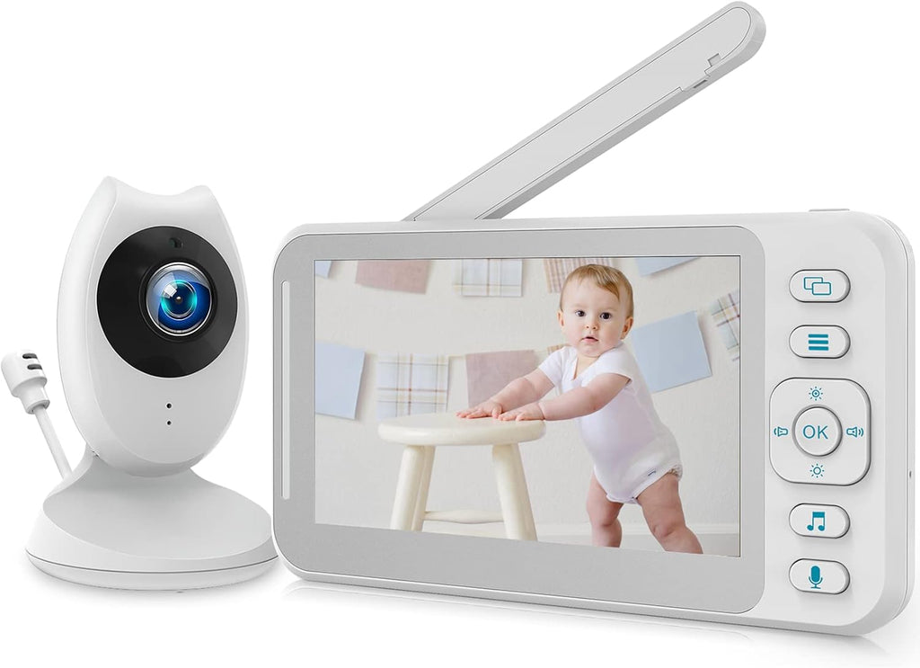 White 4.3 inch LCD Video Baby Monitor with Camera and Audio A699