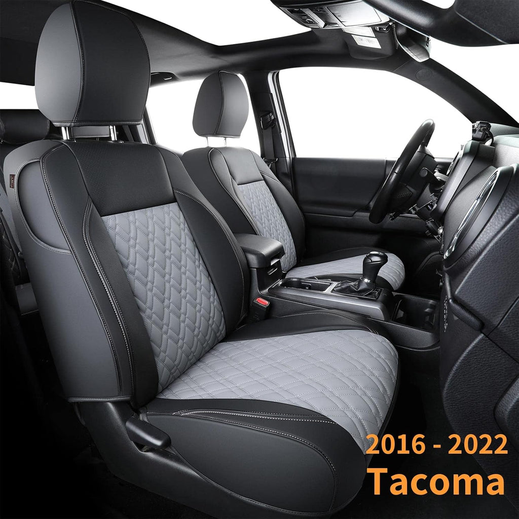 Black Water Proof Faux Leather Rear Seat Covers K40813