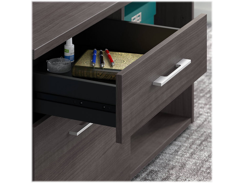 Storm Gray Storage Cabinet with Drawers and Shelves U216908