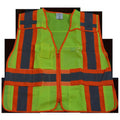 Lime Solid with Orange Binding 5 Point Breakaway Vest J14603