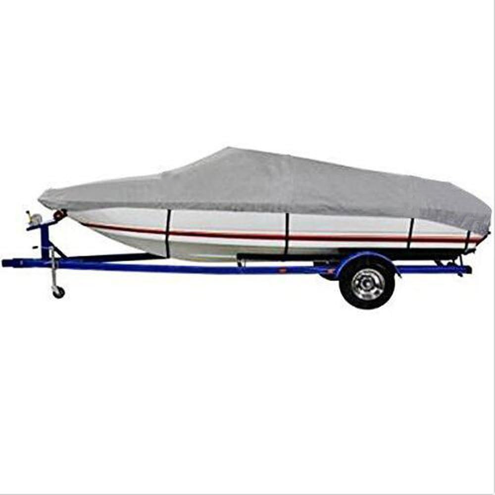 Grey 600D Oxford Fabric Waterproof Boat Cover with Carrying Bag Z946469