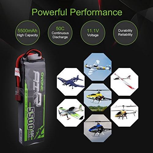 2x 5500mAh 50C 3S 11.1V Lipo Battery Deans R173634