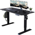 Rustic Brown Black Frame Electric Standing Desk 48 x 24 Inches T324907