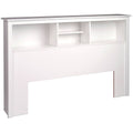 White Full/Queen Bookcase Headboard S9905