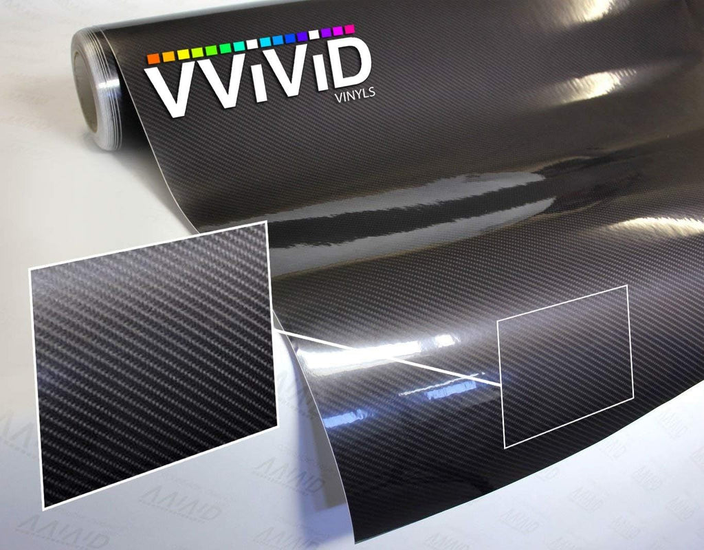 High Gloss Black 3D Carbon Fiber Look Cast Vinyl Wrap (5ft x 5ft) Pack of 2 O795