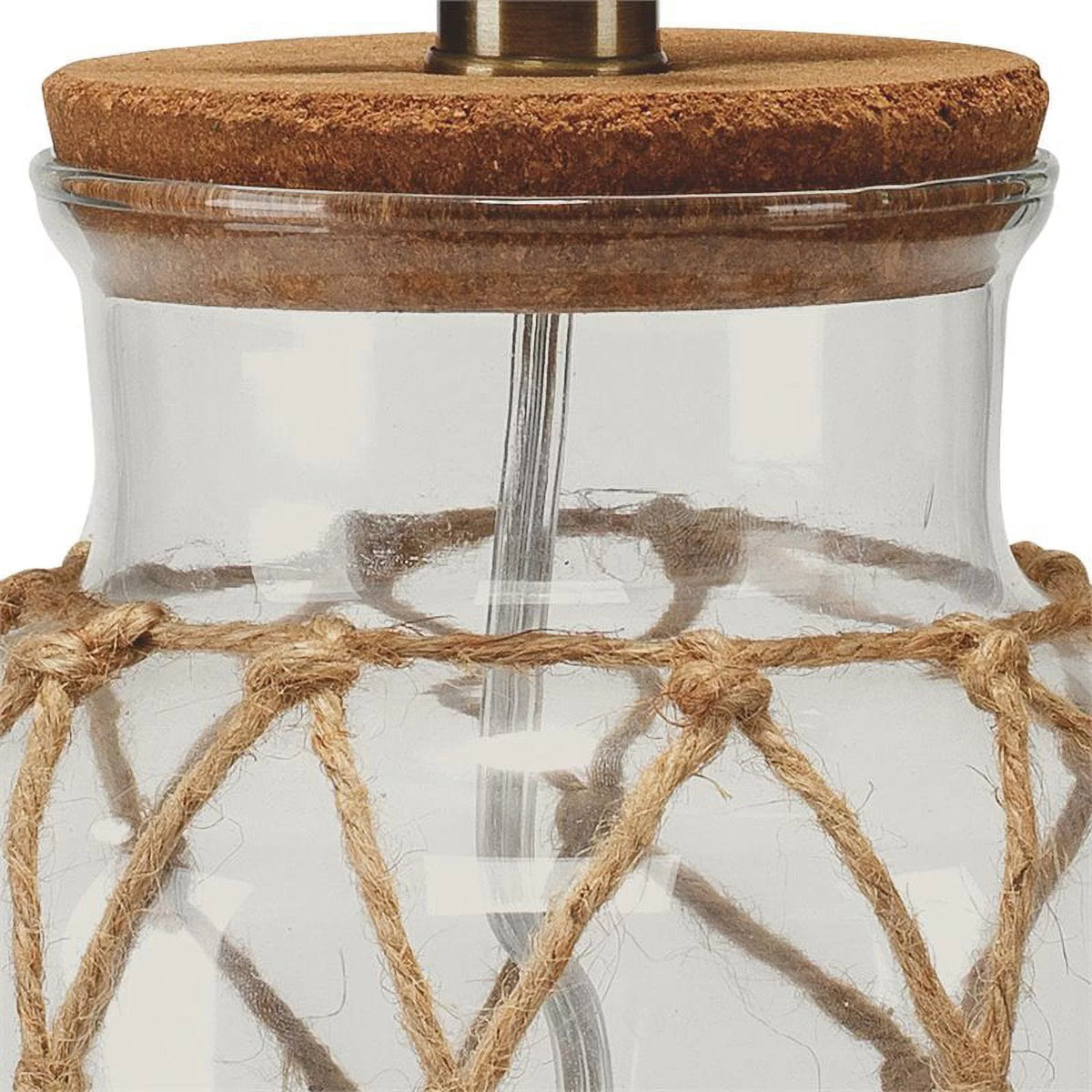 Rope and Glass Table Lamp J2131