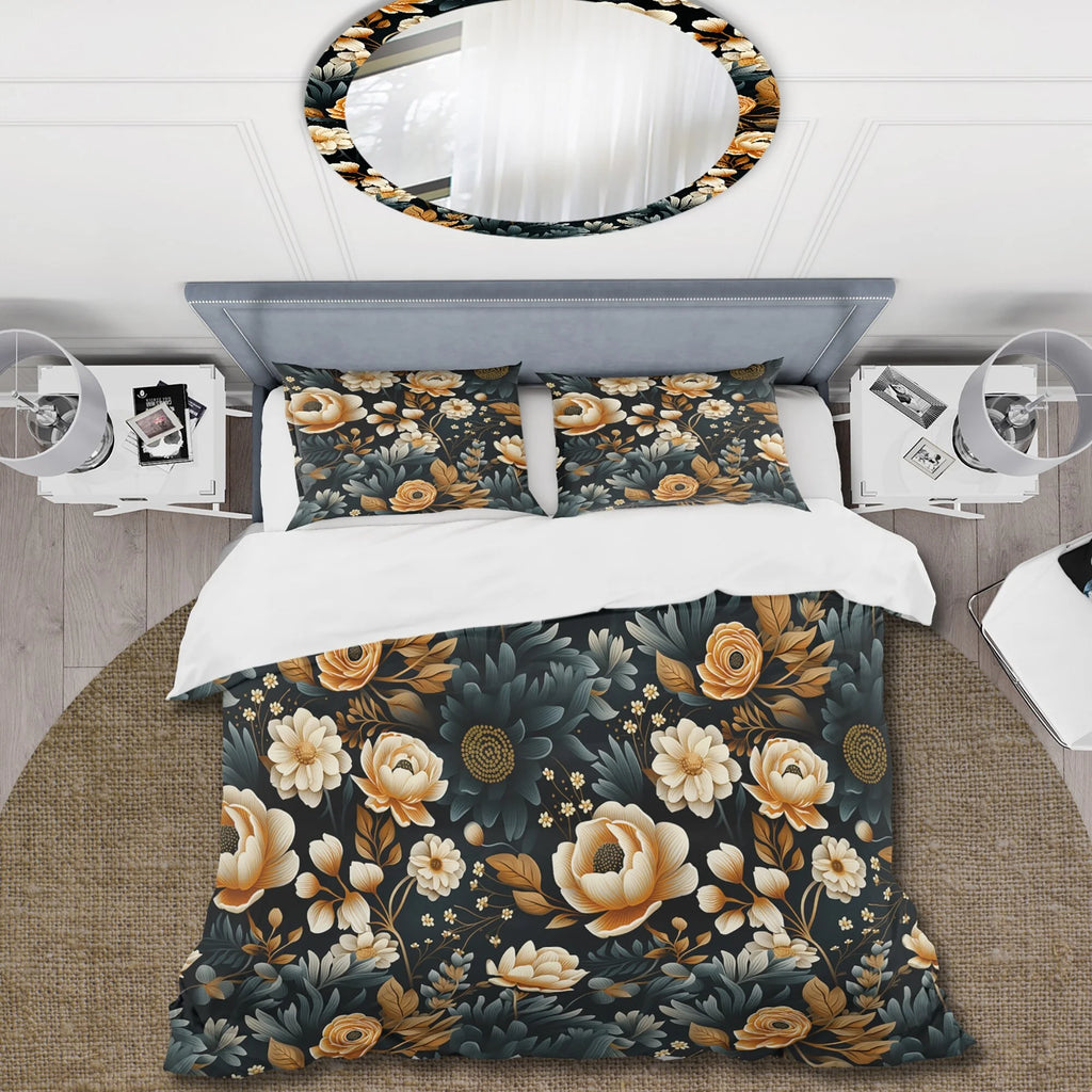 Yellow Cottage Bedding Set With Shams Twin M691