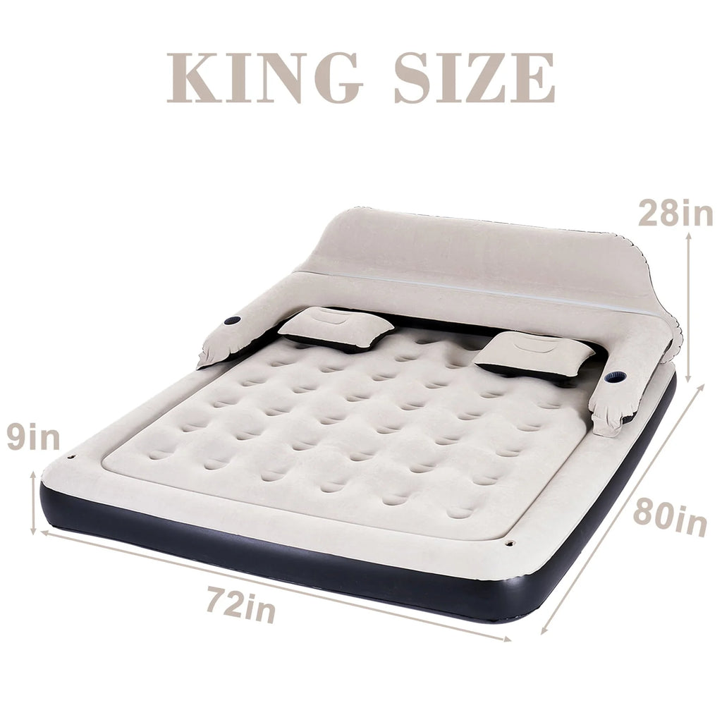 King Size Inflatable Air Mattress with Headboard Y798