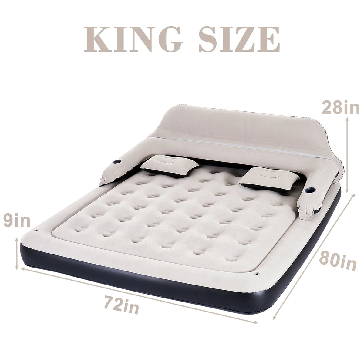 King Size Inflatable Air Mattress with Headboard Y798