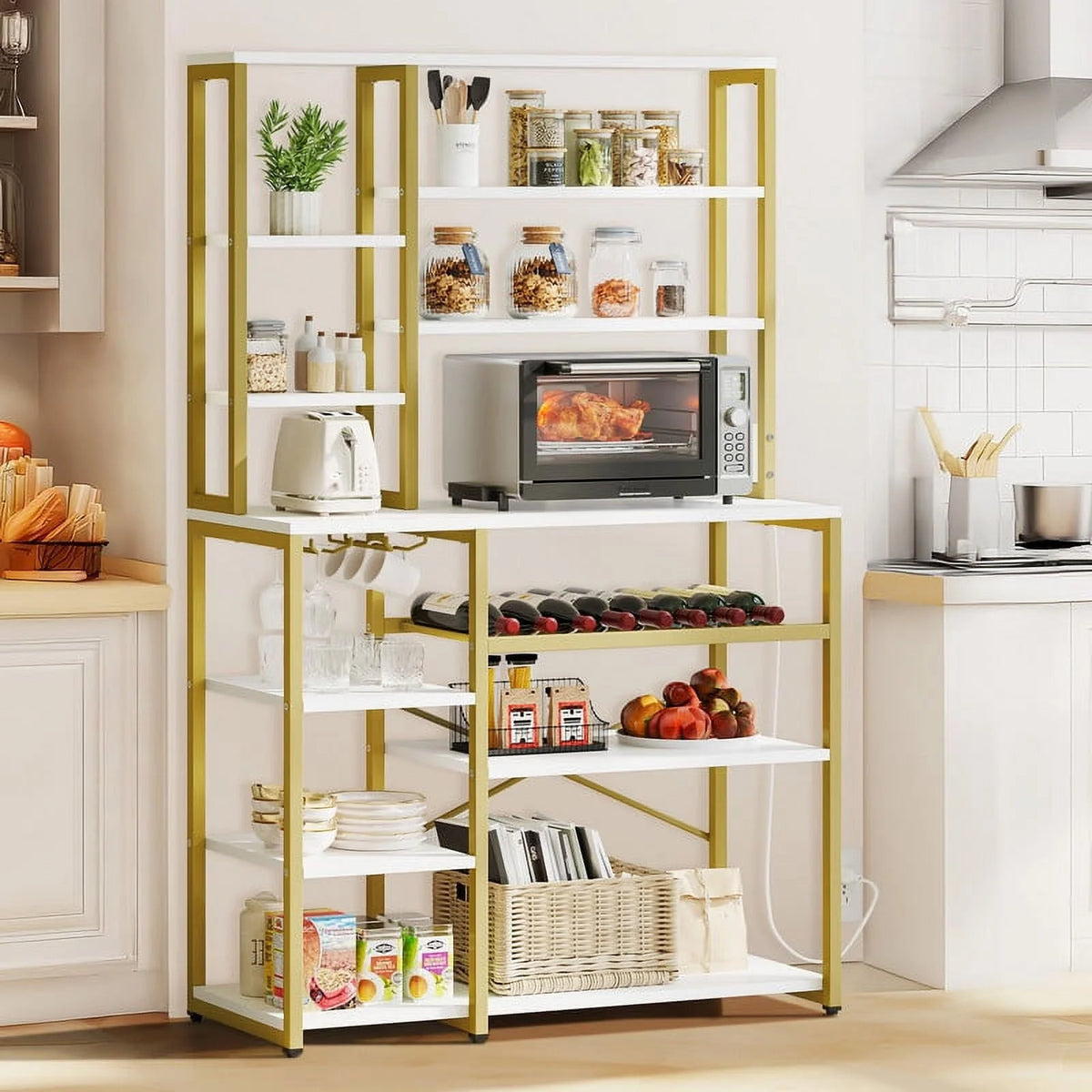 8 Tier Kitchen Bakers Rack with Power Outlets G630999