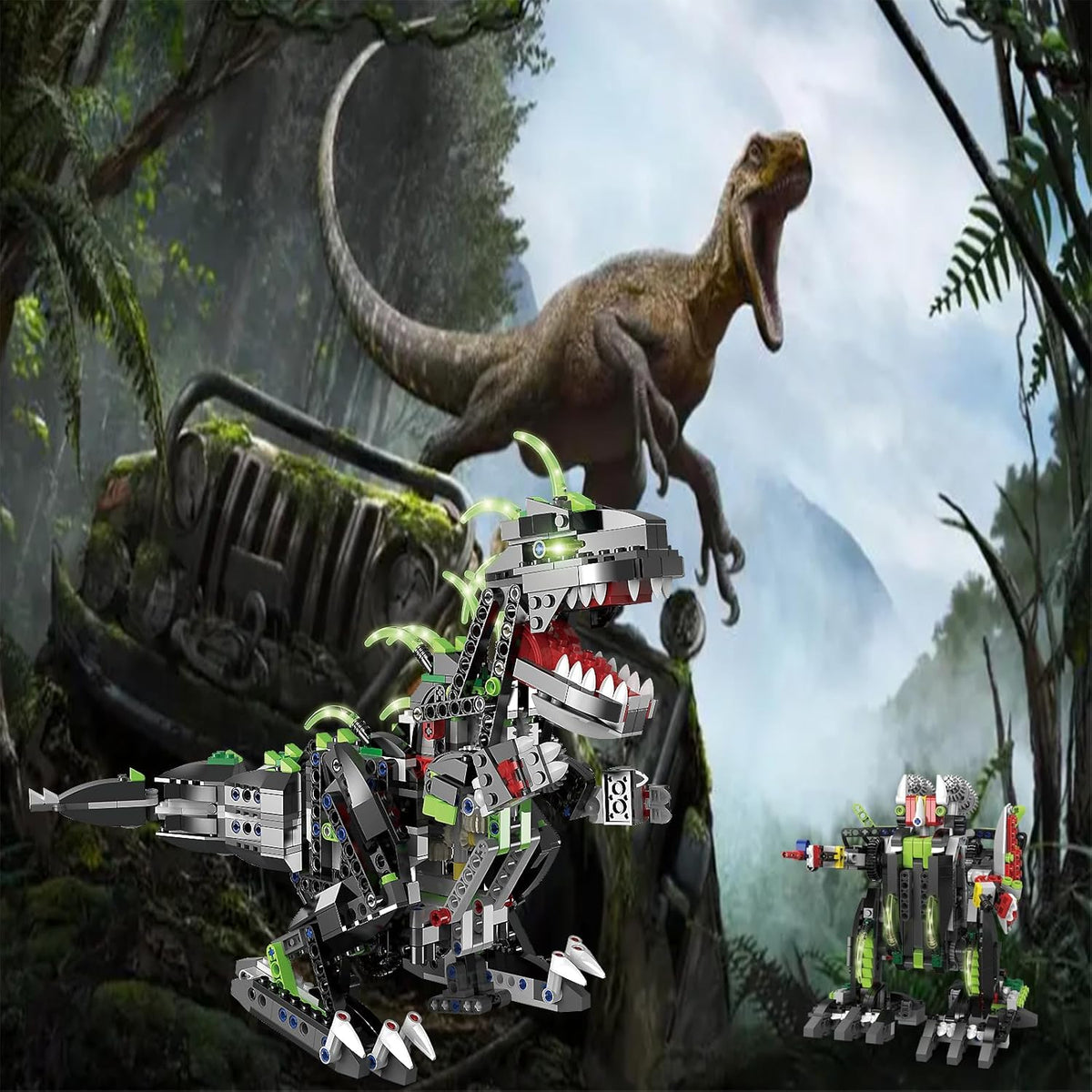 2 in1 Dinosaur Robot Building Kits X83878