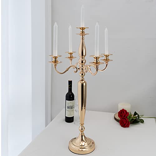 4Pcs 5 Arm Gold Metal Candelabra Y1613