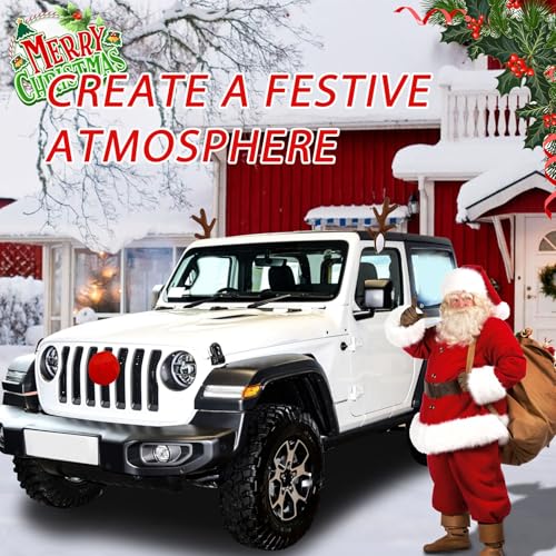 Christmas Car Reindeer Antlers with Ears and Nose Plush Kit I830