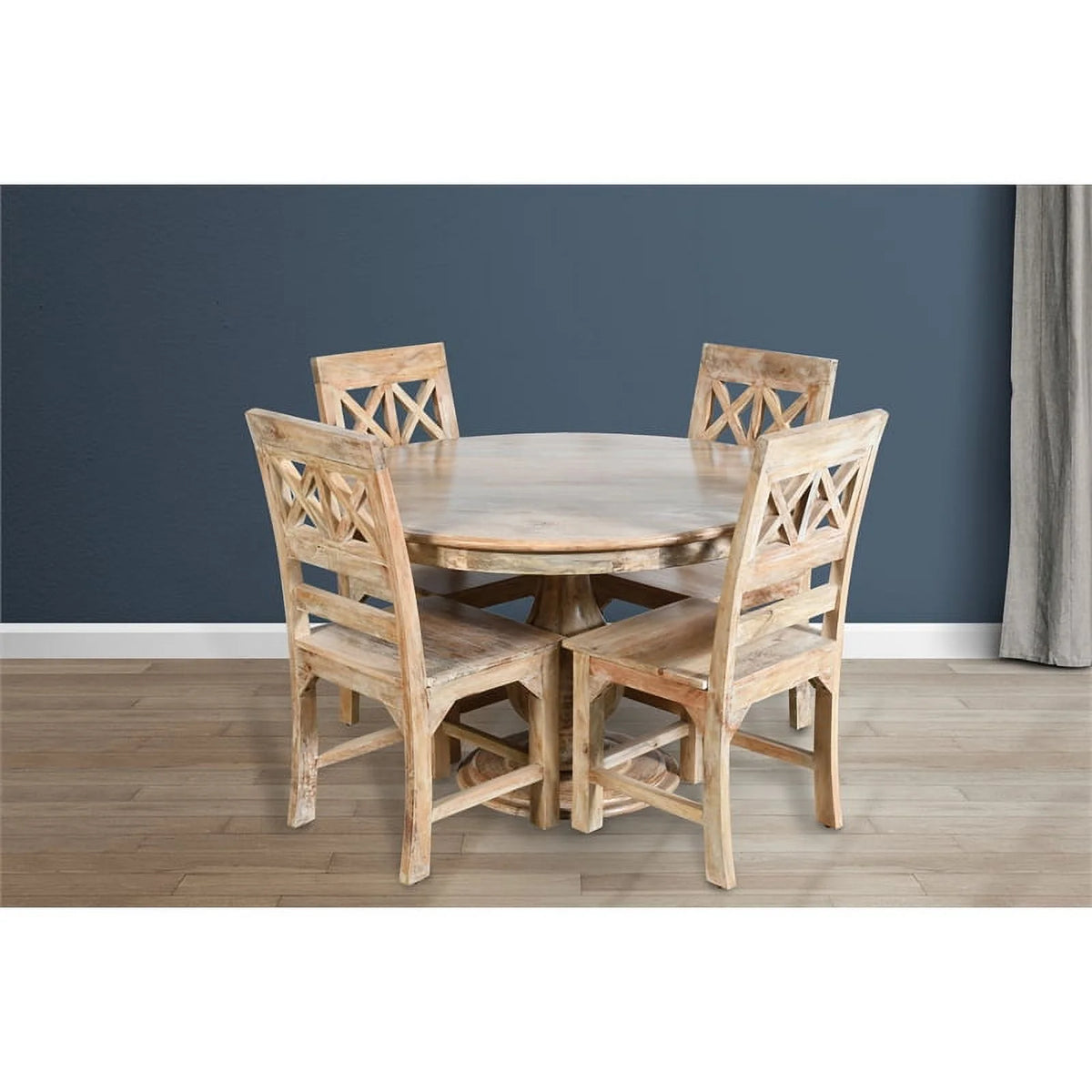 48" Round Solid Wood Dining Table F7064