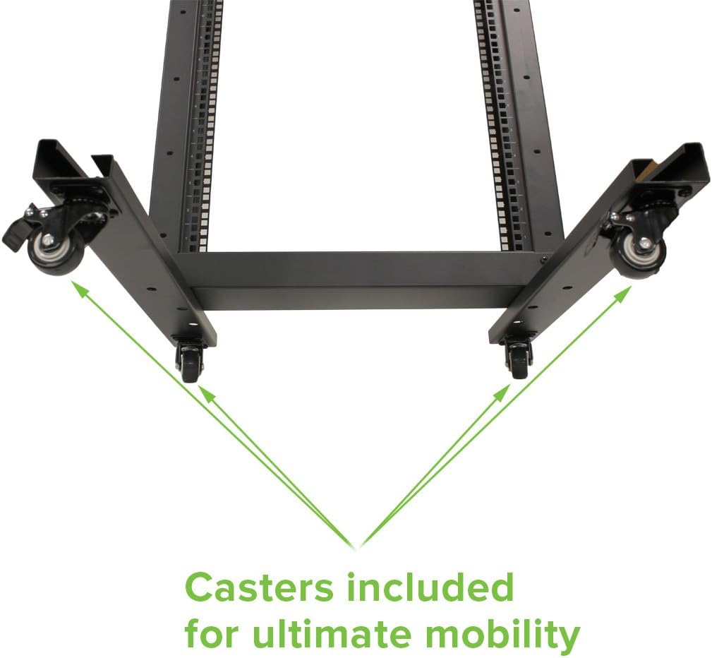 4ft 22U 2-Post Network Server Rack with Casters X62600