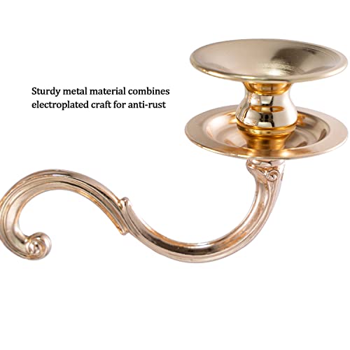 4Pcs 5 Arm Gold Metal Candelabra Y1613