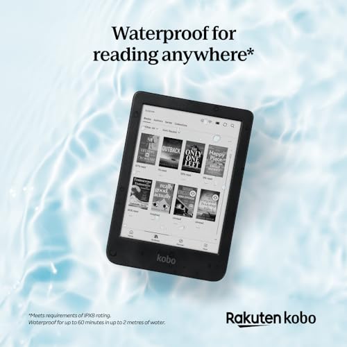 Black 6" Glare-Free Touchscreen eReader with 16GB Storage U539767