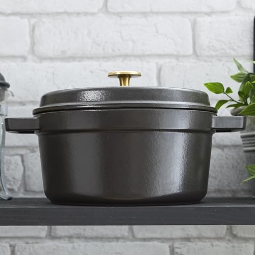 Black Matte Cast Iron Dutch Oven 5.5-qt X208916