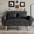 47" Small Modern Loveseat Sofa Linen Fabric 2-Seat Sofa Couch G455413