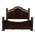 Dark Brown Queen Poster Bed Dresser & Mirror X171