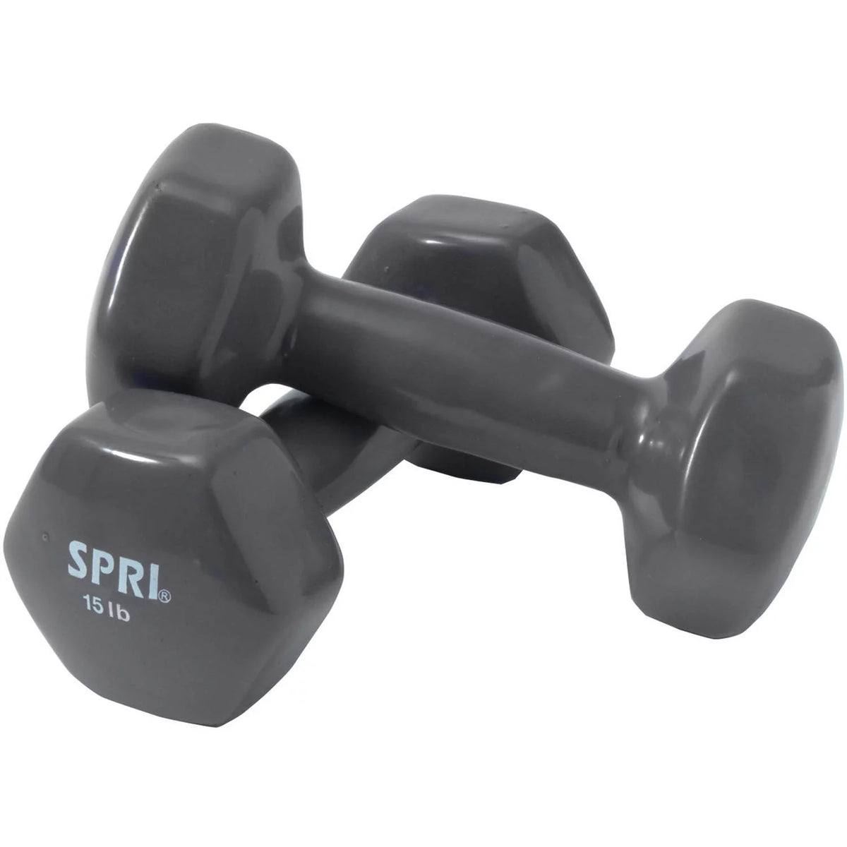 15 lb Pair Grey Dumbbells Z54182